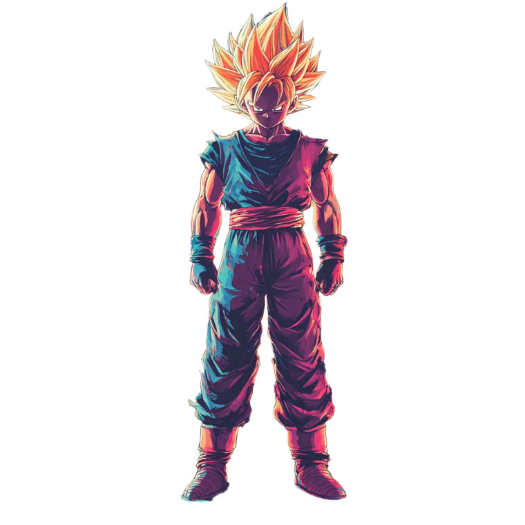 Super Saiyan Gohan V3 Vinyl Car Decal Sticker – Waterproof & UV-Resistant 8"