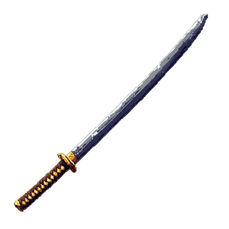 Pixel Katana Vinyl Car Decal Sticker – Waterproof & UV-Resistant 8"
