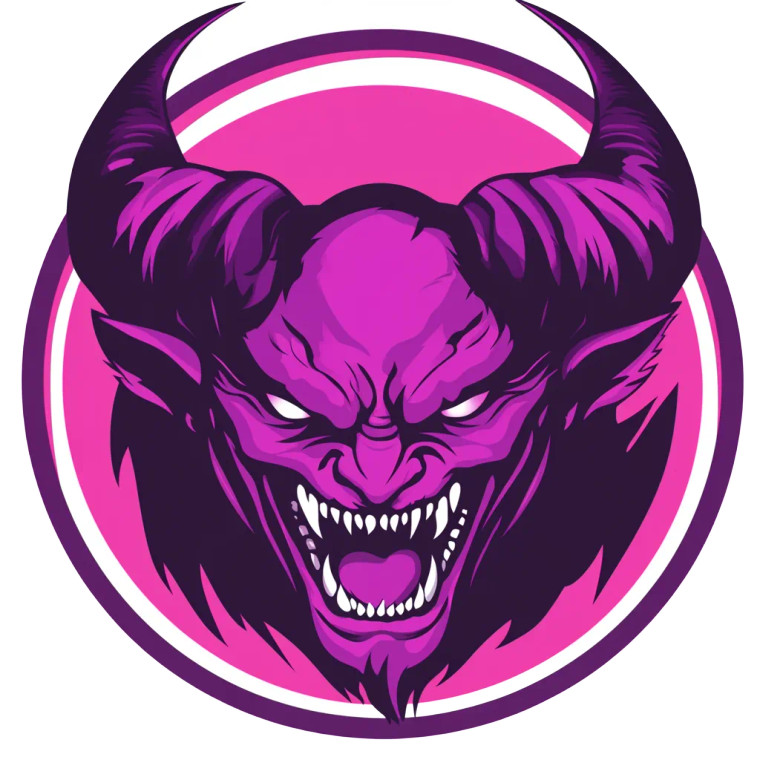 Demon Face Icon Vinyl Car Decal Sticker – Waterproof & UV-Resistant 8"