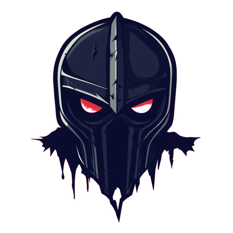 Black Knight Zombie Helmet Vinyl Car Decal Sticker – Waterproof & UV-Resistant 8"