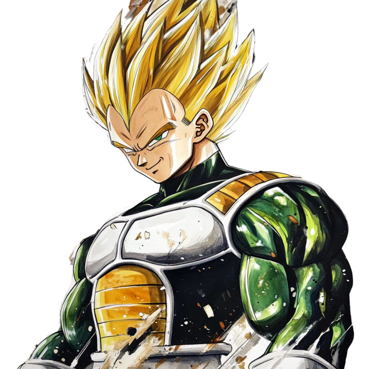 Vegeta Ssj3 Armor Vinyl Car Decal Sticker – Waterproof & UV-Resistant 8"