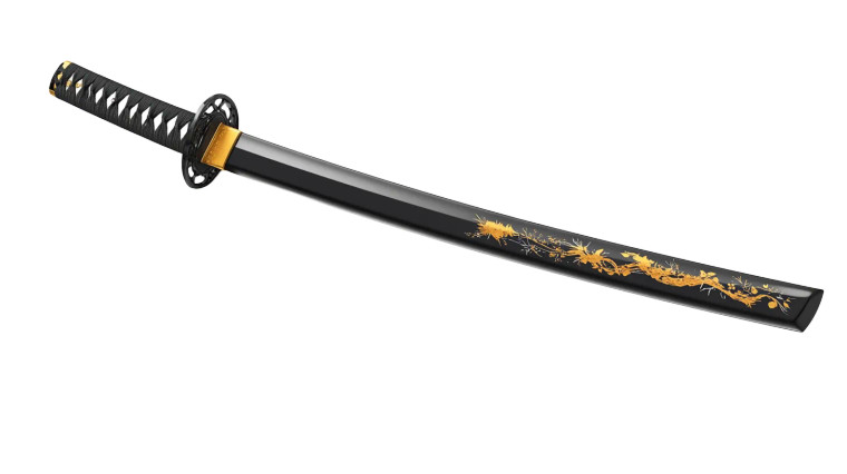 Decorated Katana Vinyl Car Decal Sticker – Waterproof & UV-Resistant 8"