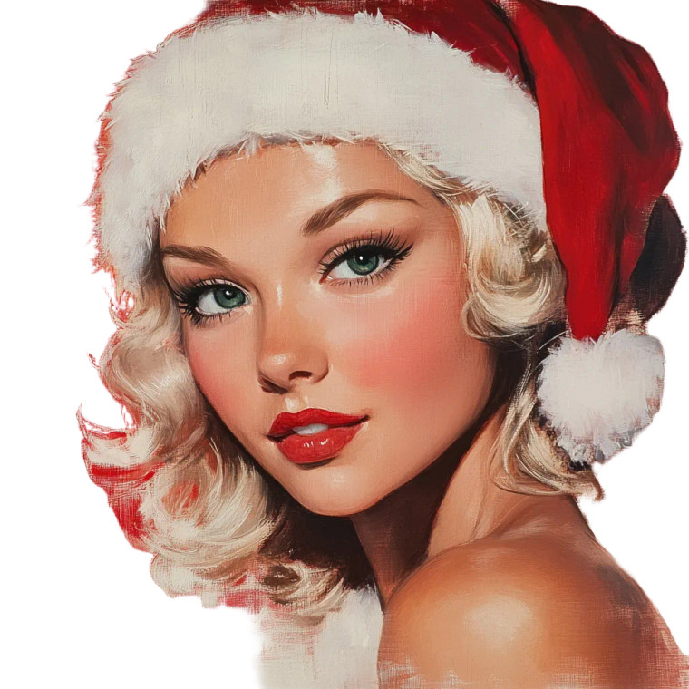 Mrs. Santa Claus Vinyl Car Decal Sticker – Waterproof & UV-Resistant 8"