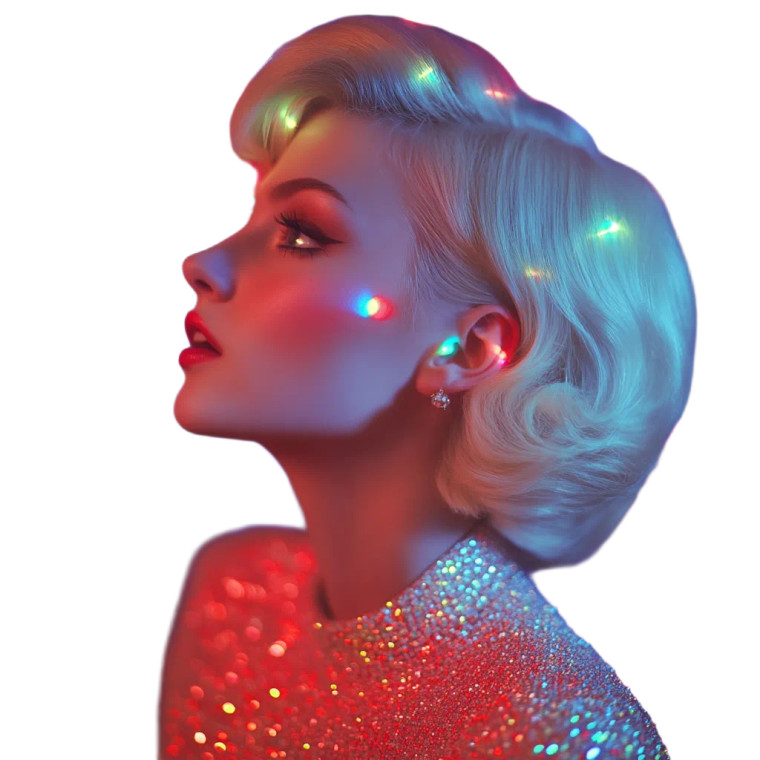 50S Dancing Blonde Vinyl Car Decal Sticker – Waterproof & UV-Resistant 8"