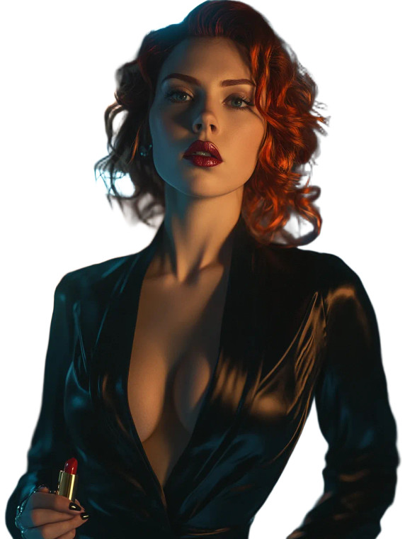 Black Widow Portrait V3 Vinyl Car Decal Sticker – Waterproof & UV-Resistant 8"