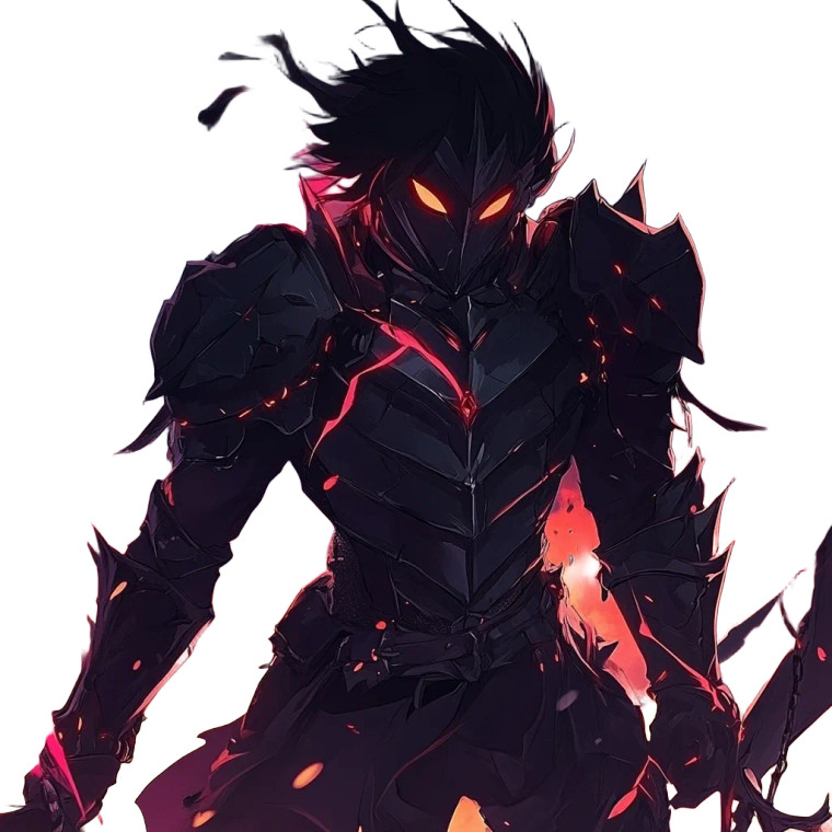 Evil Knight Anime Vinyl Car Decal Sticker – Waterproof & UV-Resistant 8"