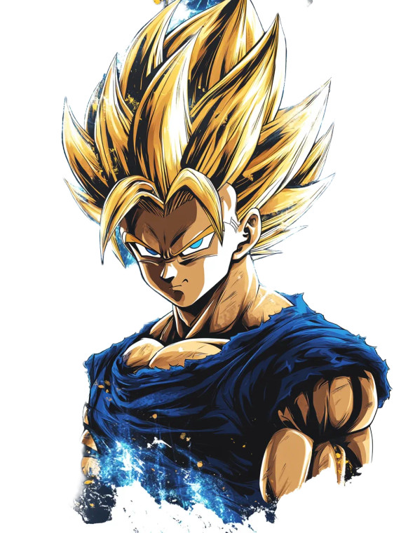 Saiyan Vector Art V2 Vinyl Car Decal Sticker – Waterproof & UV-Resistant 8"