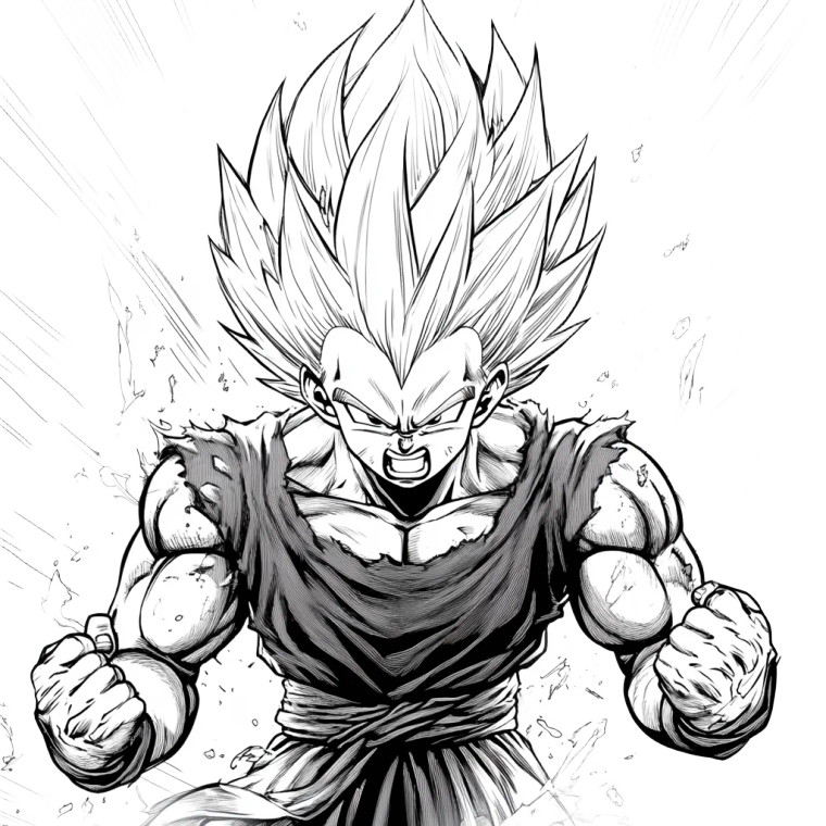 Angry Manga Man Vinyl Car Decal Sticker – Waterproof & UV-Resistant 8"