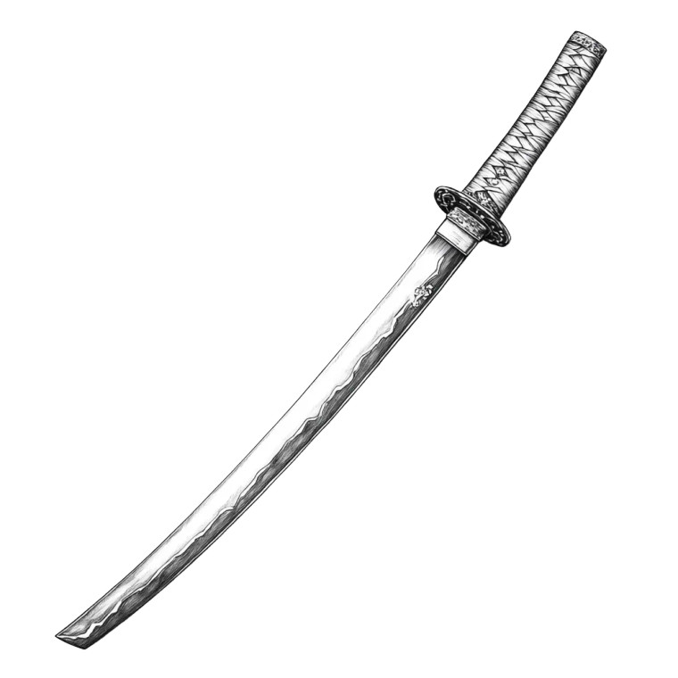 Japanese Katana V4 Vinyl Car Decal Sticker – Waterproof & UV-Resistant 8"