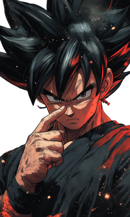 Black Goku V7 Vinyl Car Decal Sticker – Waterproof & UV-Resistant 8"