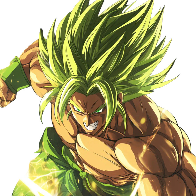 Super Saiyan Broly Vinyl Car Decal Sticker – Waterproof & UV-Resistant 8"
