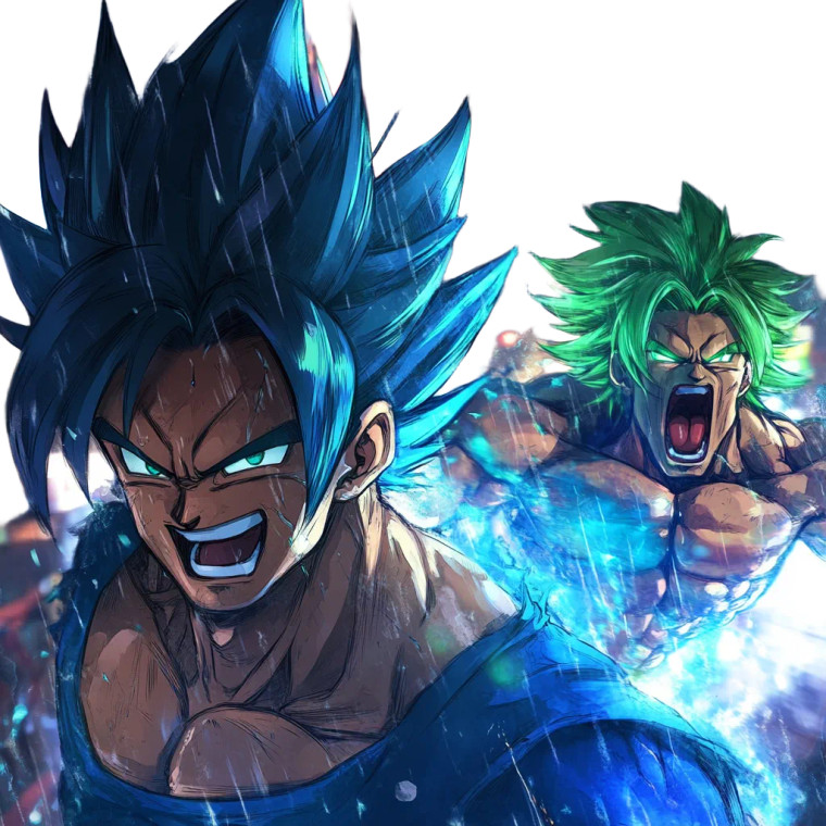 Gogeta Vs Broly V2 Vinyl Car Decal Sticker – Waterproof & UV-Resistant 8"