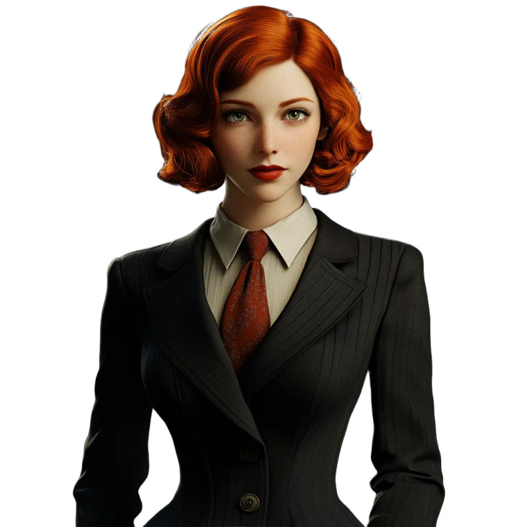 1920S Female Detective Vinyl Car Decal Sticker – Waterproof & UV-Resistant 8"