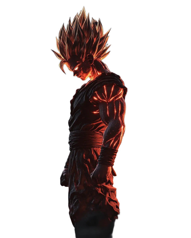 Goku Super Saiyan 2 V3 Vinyl Car Decal Sticker – Waterproof & UV-Resistant 8"