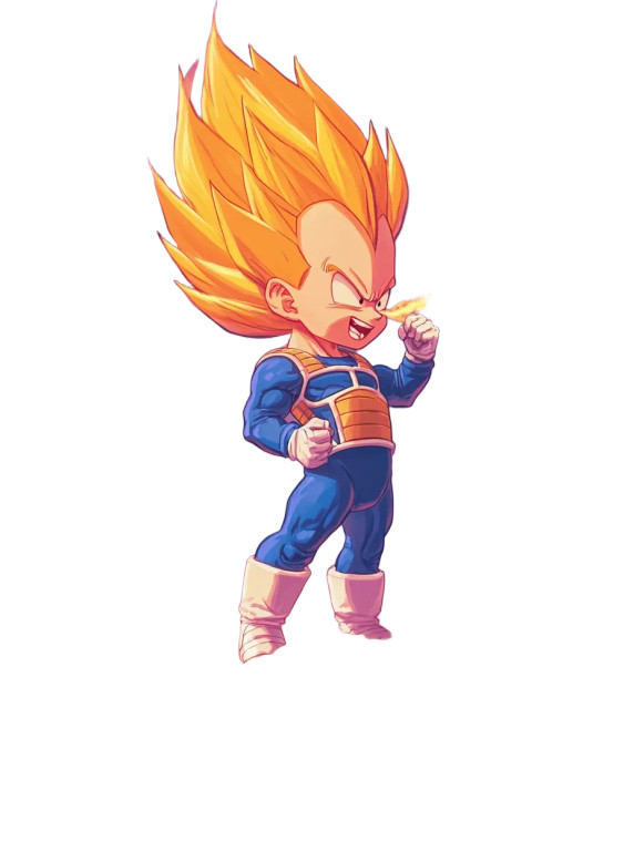Baby Vegeta Flying Vinyl Car Decal Sticker – Waterproof & UV-Resistant 8"