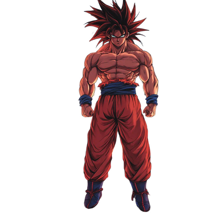 Goku Super Saiyan 4 V4 Vinyl Car Decal Sticker – Waterproof & UV-Resistant 8"
