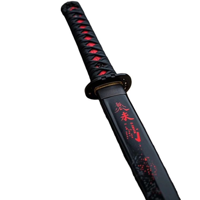 Binary Engraved Katana Vinyl Car Decal Sticker – Waterproof & UV-Resistant 8"