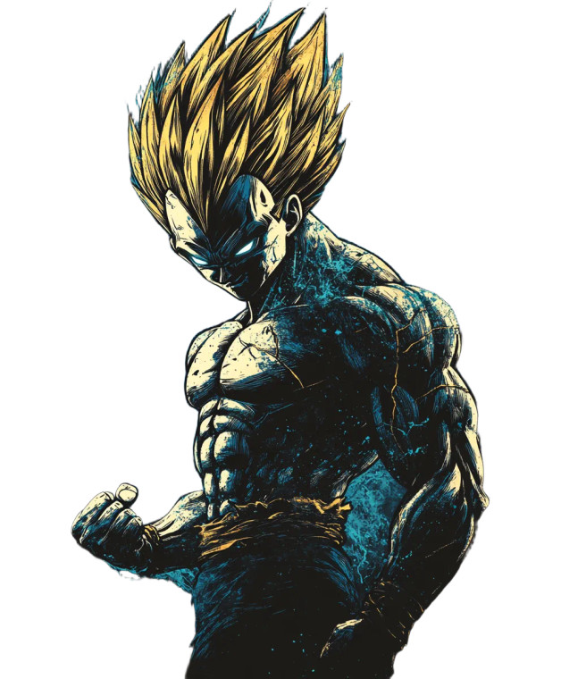 Vegeta Powering Up V2 Vinyl Car Decal Sticker – Waterproof & UV-Resistant 8"