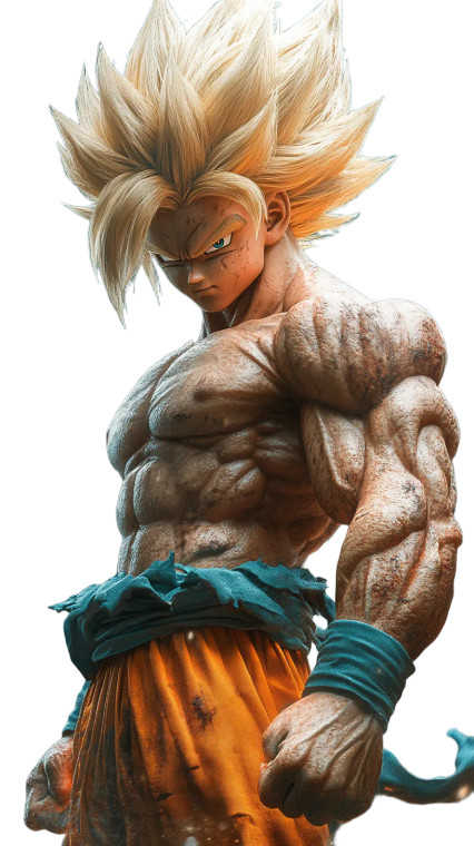 Dynamic Goku Pose V2 Vinyl Car Decal Sticker – Waterproof & UV-Resistant 8"