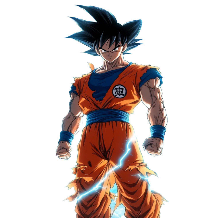 Dynamic Goku Pose Vinyl Car Decal Sticker – Waterproof & UV-Resistant 8"