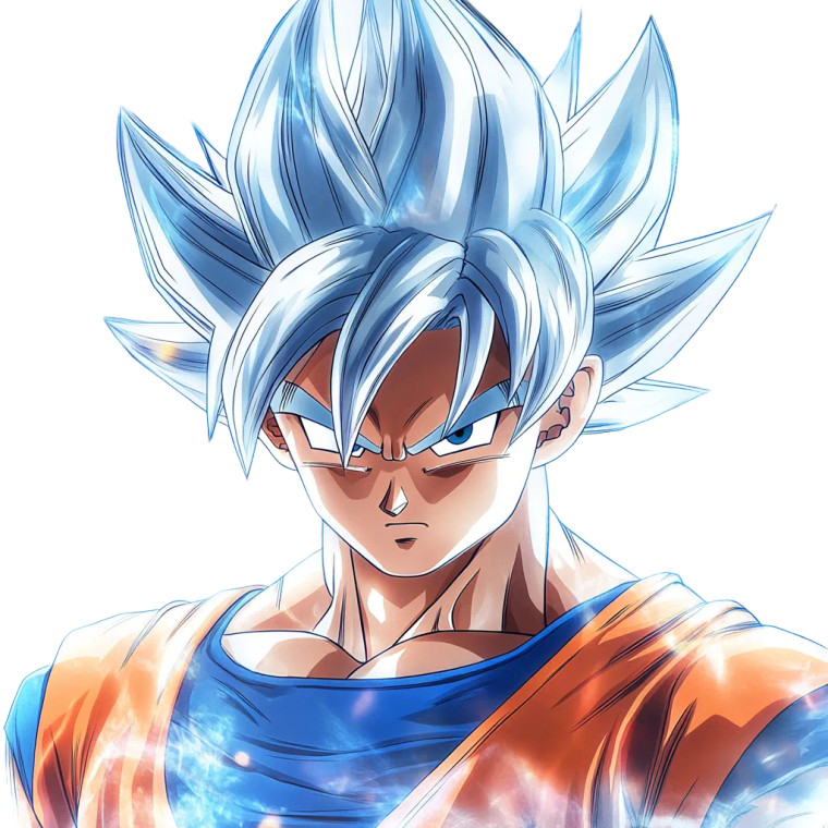 Goku Blanco Aura Vinyl Car Decal Sticker – Waterproof & UV-Resistant 8"