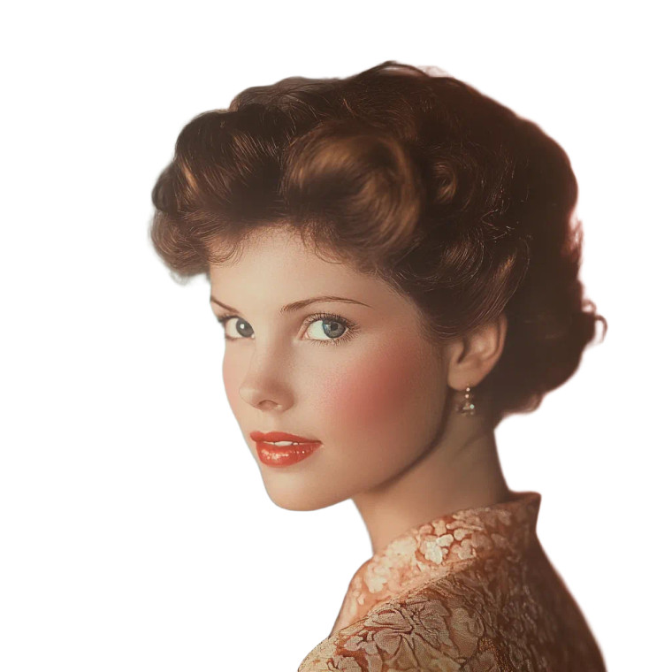 1950S Elegant Woman V4 Vinyl Car Decal Sticker – Waterproof & UV-Resistant 8"