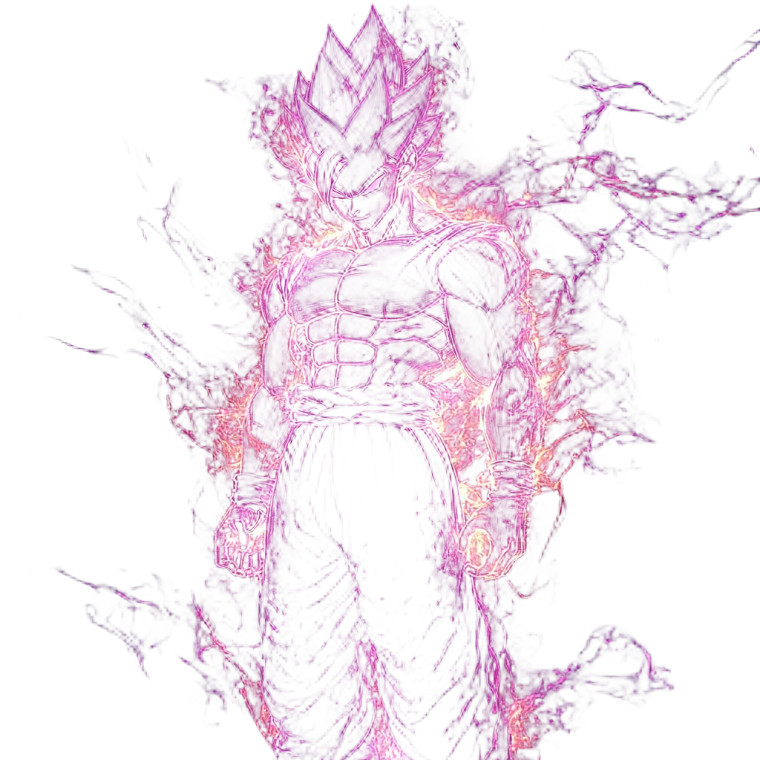 Kirlian Goku Vinyl Car Decal Sticker – Waterproof & UV-Resistant 8"