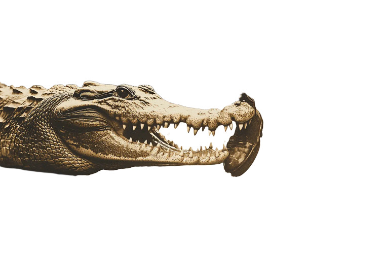 Hungry Nile Crocodile Vinyl Car Decal Sticker – Waterproof & UV-Resistant 8"