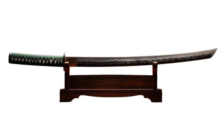 Elegant Katana Display Vinyl Car Decal Sticker – Waterproof & UV-Resistant 8"