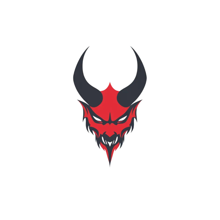 Red Devil Icon Vinyl Car Decal Sticker – Waterproof & UV-Resistant 8"