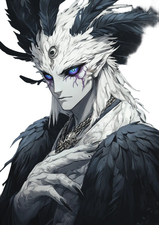 White Harpy Illustration Vinyl Car Decal Sticker – Waterproof & UV-Resistant 8"