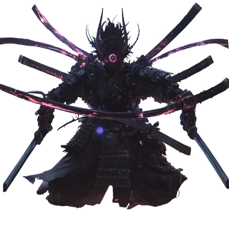 Glitching Armored Warrior Vinyl Car Decal Sticker – Waterproof & UV-Resistant 8"