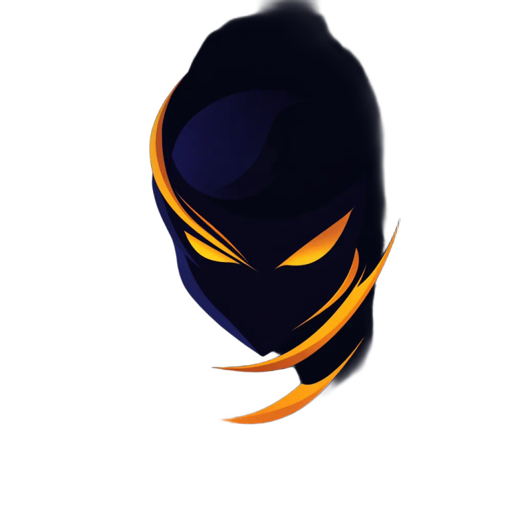 Abstract Ninja Logo Vinyl Car Decal Sticker – Waterproof & UV-Resistant 8"