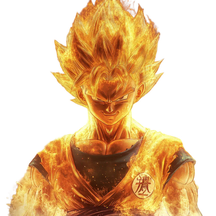 Flaming Goku Vinyl Car Decal Sticker – Waterproof & UV-Resistant 8"