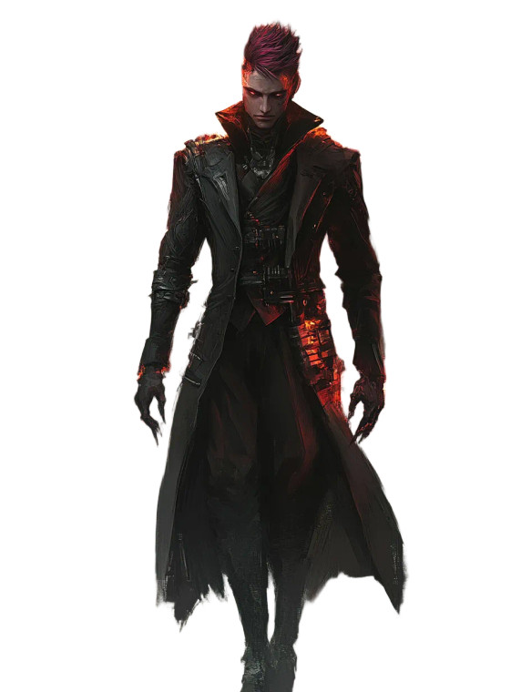 Mechanical Fire Genasi Vinyl Car Decal Sticker – Waterproof & UV-Resistant 8"