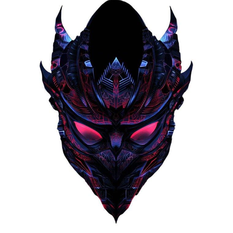 Dark Monster Mask Vinyl Car Decal Sticker – Waterproof & UV-Resistant 8"