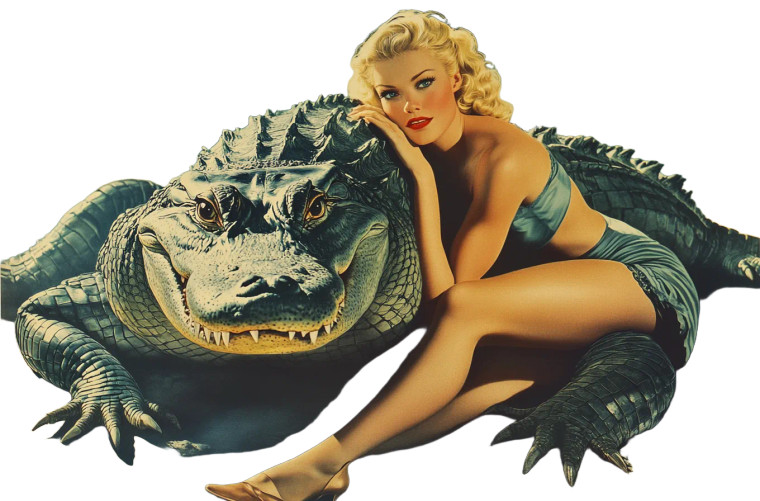 Vintage Alligator Poster Vinyl Car Decal Sticker – Waterproof & UV-Resistant 8" Vintage Alligator Poster Vinyl Car Decal Sticker – Waterproof & UV-Resistant 8"