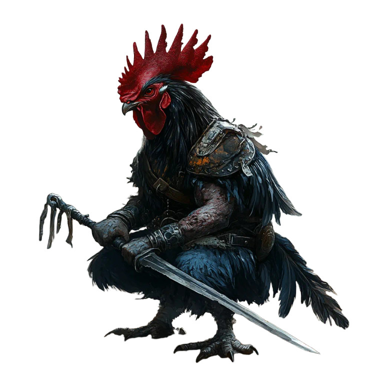 Mean Rooster Warrior Vinyl Car Decal Sticker – Waterproof & UV-Resistant 8"