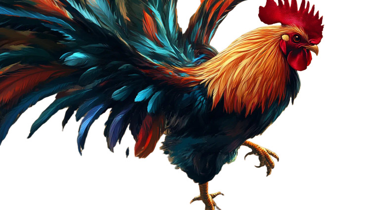 Fierce Rooster Fight Vinyl Car Decal Sticker – Waterproof & UV-Resistant 8"