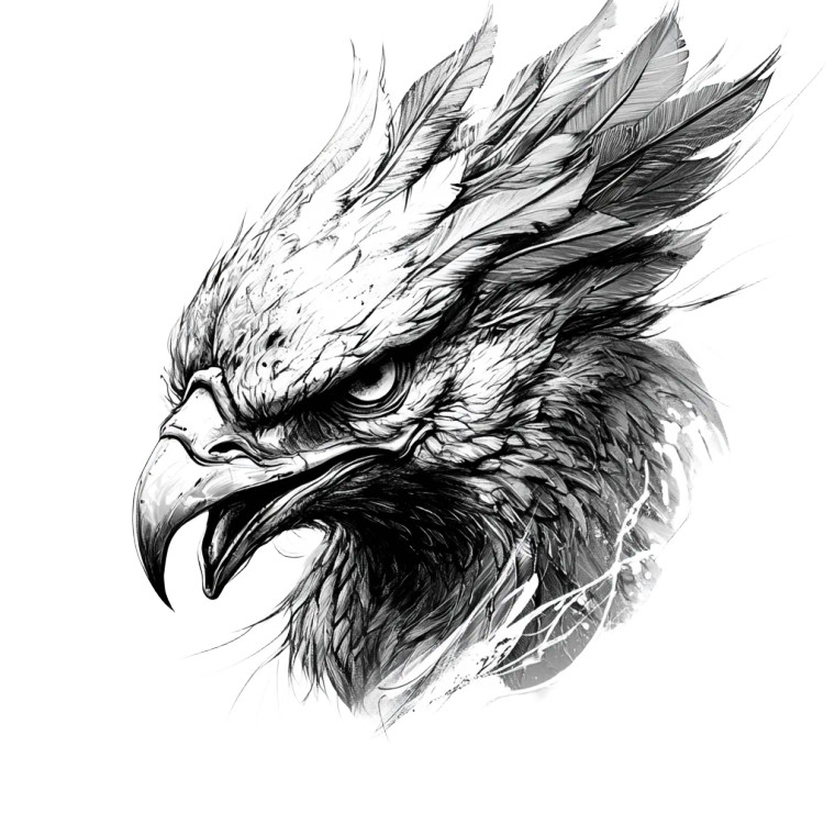 Fierce Phoenix Head Vinyl Car Decal Sticker – Waterproof & UV-Resistant 8"