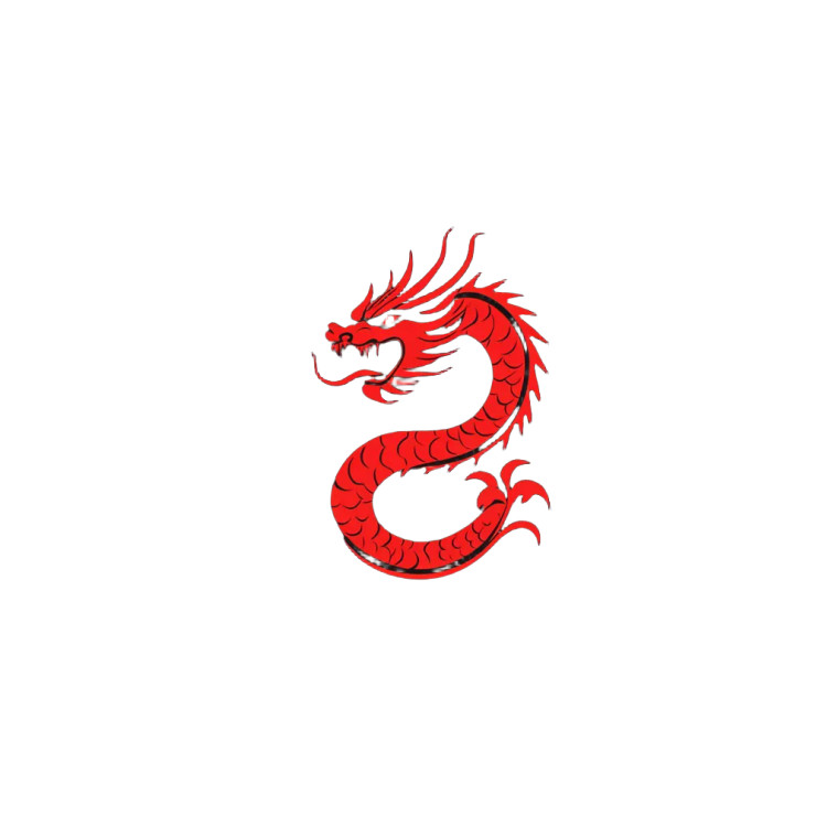 Chinese Dragon Logo V7 Vinyl Car Decal Sticker – Waterproof & UV-Resistant 8"