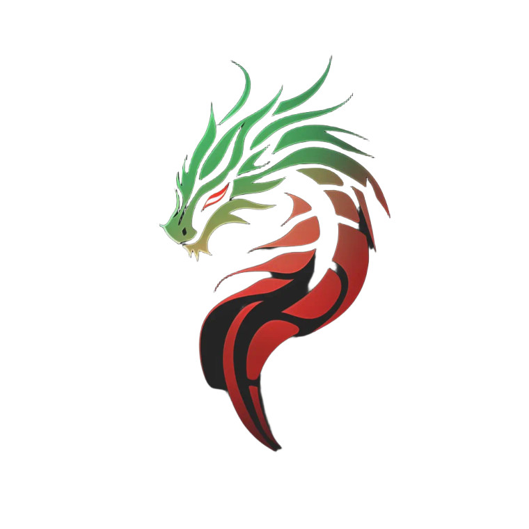 Futuristic Dragon Logo Vinyl Car Decal Sticker – Waterproof & UV-Resistant 8"