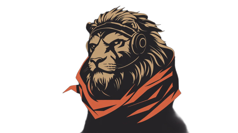 Gaming Lion Warrior Vinyl Car Decal Sticker – Waterproof & UV-Resistant 8"