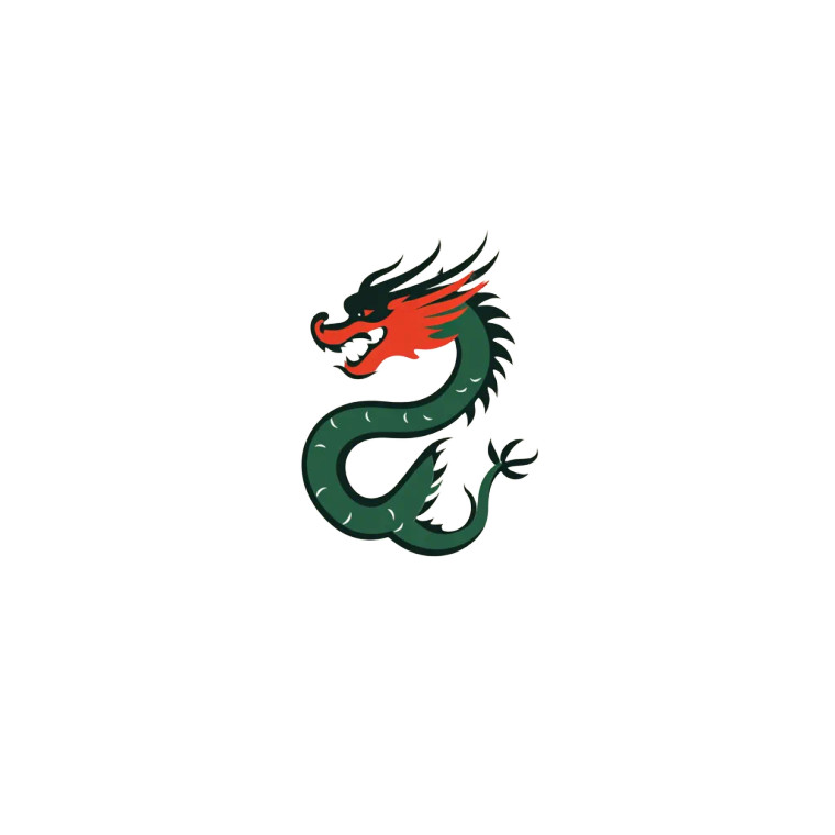 Chinese Dragon Logo V8 Vinyl Car Decal Sticker – Waterproof & UV-Resistant 8"