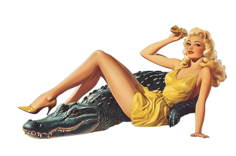 Vintage Alligator Poster V3 Vinyl Car Decal Sticker – Waterproof & UV-Resistant 8" Vintage Alligator Poster V3 Vinyl Car Decal Sticker – Waterproof & UV-Resistant 8"