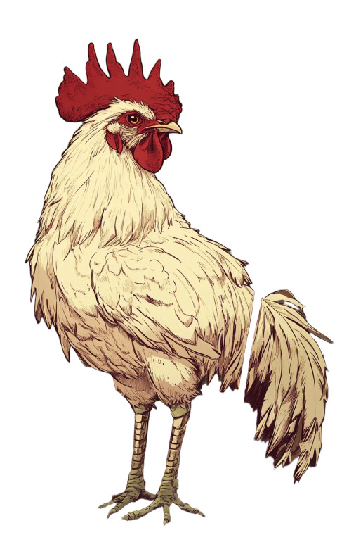 Golden-Tinted Rooster Guardian Vinyl Car Decal Sticker – Waterproof & UV-Resistant 8"