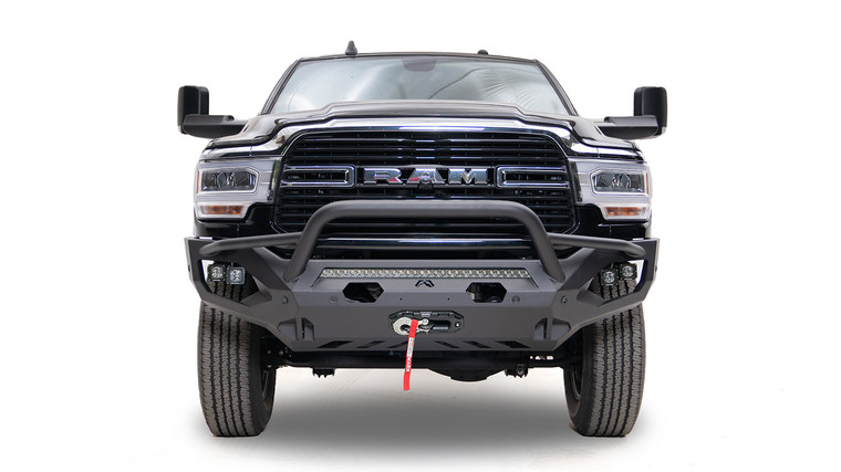 Upgrade Your Ram with Fab Fours Matrix Series Bumper | Aggressive Design, Superior Tire Clearance, Winch Mount, and D-Ring Mounts