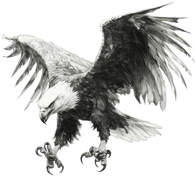 Attacking Eagle Vinyl Car Decal Sticker – Waterproof & UV-Resistant 8"