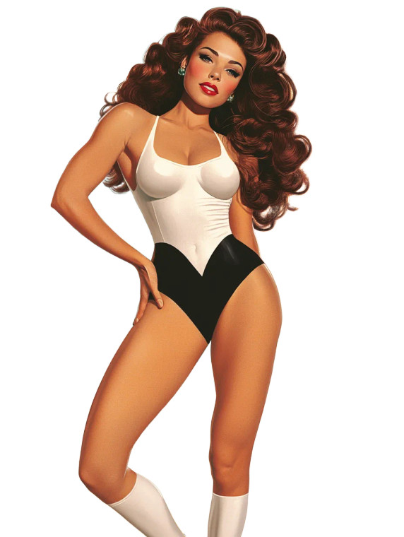 60'S Superheroine Vinyl Car Decal Sticker – Waterproof & UV-Resistant 8"