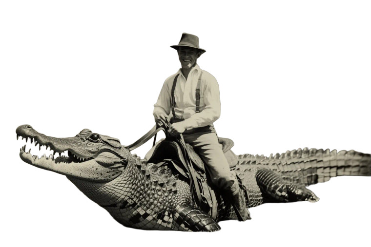 Alligator Rider Vinyl Car Decal Sticker – Waterproof & UV-Resistant 8"